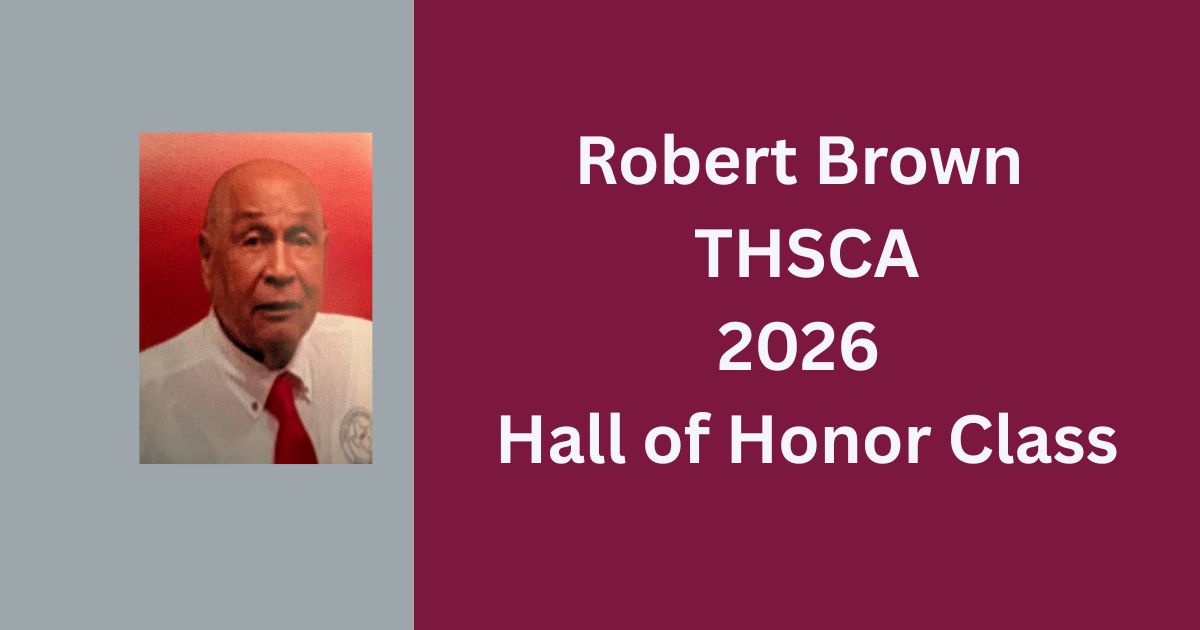 Coach Robert Brown at the THSCA Hall of Honor induction